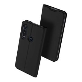 zaklápacie puzdro Motorola - DUX Peňaženkový obal Motorola Moto G8 čierny