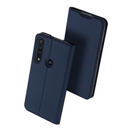 zaklápacie puzdro Motorola - DUX Peňaženkový obal Motorola Moto G8 modrý