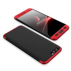 obojstranný kryt, zadný kryt Honor 9 - 360° ochranný obal Honor 9 čierny (červený)