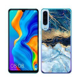 zadný kryt Huawei P30 - MY ART Ochranný kryt Huawei P30 BLUE MARBLE (141)