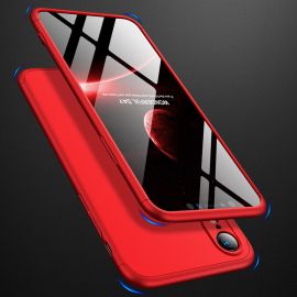 obojstranný kryt, zadný kryt Kryty na mobil - 360° ochranný obal Apple iPhone XR červený