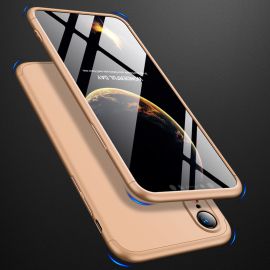 obojstranný kryt, zadný kryt Kryty na mobil - 360° ochranný obal Apple iPhone XR zlatý