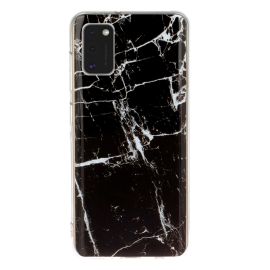 zadný kryt Samsung - ART Silikónový kryt Samsung Galaxy A41 BLACK MARBLE