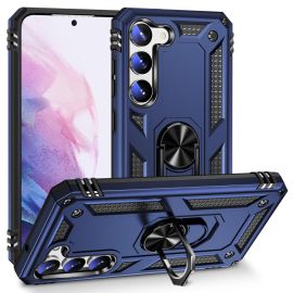 zadný kryt Samsung Galaxy S23 5G - RING Ochranný kryt s držiakom pre Samsung Galaxy S23 5G modrý