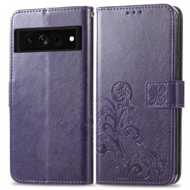 peňaženkové / vyklápacie puzdro Google Pixel 7 Pro - ART FLOWERS Peňaženkový kryt Google Pixel 7 Pro fialový