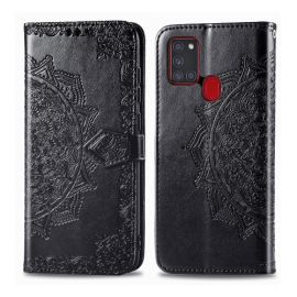 peňaženkové / vyklápacie puzdro, zaklápacie puzdro Xiaomi - ART Peňaženkový obal Xiaomi Mi Note 10 Lite ORNAMENT čierny