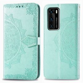 peňaženkové / vyklápacie puzdro, zaklápacie puzdro Huawei P40 - ART Peňaženkový kryt Huawei P40 ORNAMENT zelený