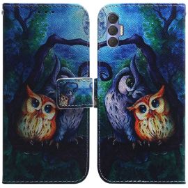 peňaženkové / vyklápacie puzdro, zaklápacie puzdro Tecno Spark 8 Pro - ART Peňaženkový kryt Tecno Spark 8 Pro OWL