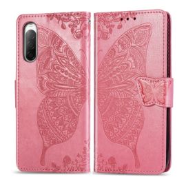 peňaženkové / vyklápacie puzdro, zaklápacie puzdro Sony - ART Peňaženkový kryt Sony Xperia 10 II BUTTERFLY ružový
