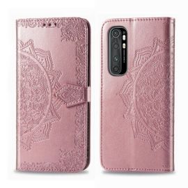 peňaženkové / vyklápacie puzdro, zaklápacie puzdro Xiaomi - ART Peňaženkový obal Xiaomi Mi Note 10 Lite ORNAMENT ružový