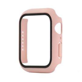 obal na hodinky Apple Watch 6 / SE / 5 / 4 44mm / 1/2/3 42mm - Plastový kryt s ochranným sklom pre Apple Watch6 / SE / 5 / 4 (44mm) ružový