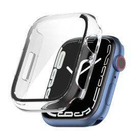 sklo / fólia Apple Watch 8 45mm - Plastový obal s ochranným sklom pre Apple Watch 9 / 8 / 7 (45mm) priehľadný