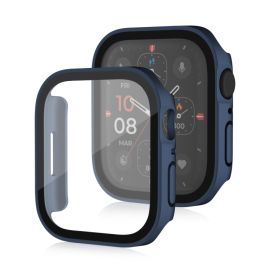 obal na hodinky Apple Watch SE / SE 2022 / SE 2023 (40mm) - PC FULL COVER Plastový kryt so sklom pre Apple Watch SE / SE 2022 / SE 2023 (40mm) modrý