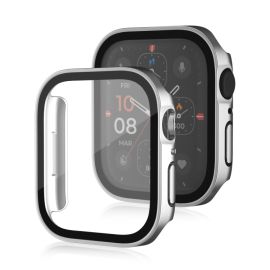 obal na hodinky Apple Watch SE / SE 2022 / SE 2023 (40mm) - PC FULL COVER Plastový kryt so sklom pre Apple Watch SE / SE 2022 / SE 2023 (40mm) strieborný