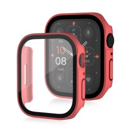 obal na hodinky Apple Watch SE / SE 2022 / SE 2023 (40mm) - PC FULL COVER Plastový kryt so sklom pre Apple Watch SE / SE 2022 / SE 2023 (40mm) červený