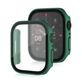 obal na hodinky Apple Watch SE / SE 2022 / SE 2023 (40mm) - PC FULL COVER Plastový kryt so sklom pre Apple Watch SE / SE 2022 / SE 2023 (40mm) zelený