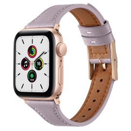 remienok na hodinky Apple Watch SE / SE 2022 / SE 2023 (40mm) - LEATHER Kožený remienok pre Apple Watch SE / SE 2022 / SE 2023 (40mm) fialový