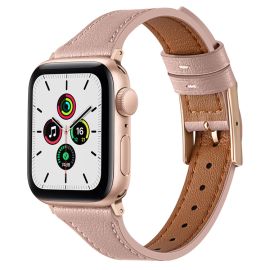 remienok na hodinky Apple Watch SE / SE 2022 / SE 2023 (40mm) - LEATHER Kožený remienok pre Apple Watch SE / SE 2022 / SE 2023 (40mm) ružový