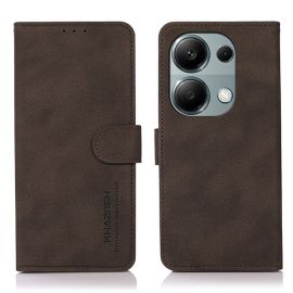 peňaženkové / vyklápacie puzdro Xiaomi Poco M6 Pro - KHAZNEH MATTE Zaklápacie puzdro pre Xiaomi Redmi Note 13 Pro / Poco M6 Pro hnedé