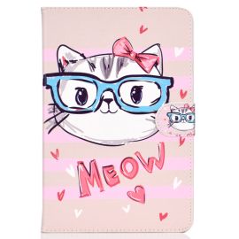 zaklápacie puzdro Univerzálne puzdrá pre tablety - UNIVERZÁLNE FLIP PUZDRO pre tablet s uhlopriečkou 10" GLASSES CAT