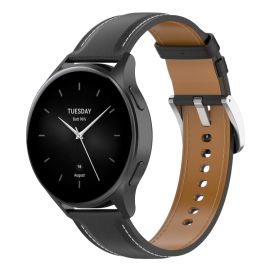 remienok na hodinky Xiaomi Watch 2 - LEATHER Kožený remienok pre Xiaomi Watch 2 čierny