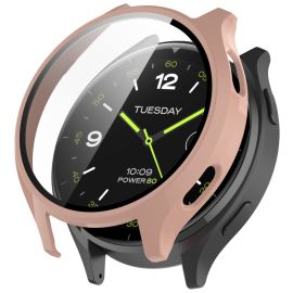 obal na hodinky Xiaomi Watch 2 - PC FULL COVER Plastový kryt so sklom pre Xiaomi Watch 2 ružový