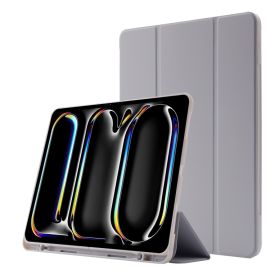 zaklápacie puzdro Apple iPad Pro 11 M5 2025 - LEATHER Zaklápací kryt pre Apple iPad Pro 11 2024 / M5 2025 šedý