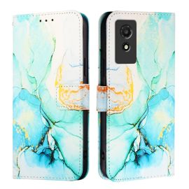 peňaženkové / vyklápacie puzdro TCL 501 - ART MARBLE Peňaženkový kryt pre TCL 501 GREEN