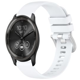 remienok na hodinky Garmin Vivomove Trend - SILICONE Vymeniteľný remienok pre Garmin Vivomove Trend biely