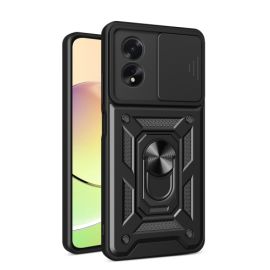 zadný kryt Oppo A38 - RING CAMERA Kryt s držiakom pre Oppo A38 čierny