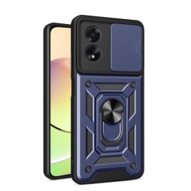 zadný kryt Oppo A38 - RING CAMERA Kryt s držiakom pre Oppo A38 modrý