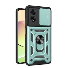 zadný kryt Oppo A38 - RING CAMERA Kryt s držiakom pre Oppo A38 zelený