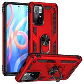 zadný kryt Xiaomi Redmi Note 11S 5G - RING Ochranný obal pre Xiaomi Poco M4 Pro 5G / Redmi Note 11S 5G červený
