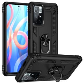 zadný kryt Xiaomi Redmi Note 11S 5G - RING Ochranný obal pre Xiaomi Poco M4 Pro 5G / Redmi Note 11S 5G čierny