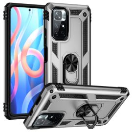 zadný kryt Xiaomi Redmi Note 11S 5G - RING Ochranný obal pre Xiaomi Poco M4 Pro 5G / Redmi Note 11S 5G strieborný
