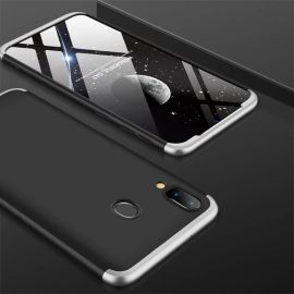 obojstranný kryt, zadný kryt Kryty na mobil - 360° Ochranný obal Samsung Galaxy M20 čierny (strieborný)
