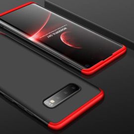 obojstranný kryt, zadný kryt Kryty na mobil - 360° Ochranný obal Samsung Galaxy S10 čierny-červený