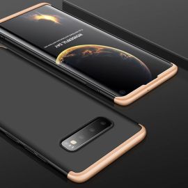 obojstranný kryt, zadný kryt Kryty na mobil - 360° Ochranný obal Samsung Galaxy S10 čierny (zlatý)