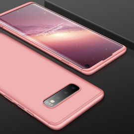 obojstranný kryt, zadný kryt Kryty na mobil - 360° Ochranný obal Samsung Galaxy S10 ružový