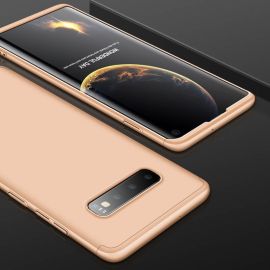 obojstranný kryt, zadný kryt Kryty na mobil - 360° Ochranný obal Samsung Galaxy S10 zlatý