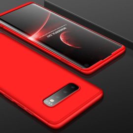 obojstranný kryt, zadný kryt Kryty na mobil - 360° Ochranný obal Samsung Galaxy S10 červený