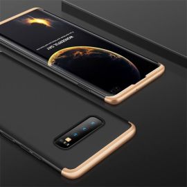 obojstranný kryt, zadný kryt Kryty na mobil - 360° Ochranný obal Samsung Galaxy S10 Plus čierny (zlatý)
