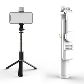 selfie tyč Selfie tyče - Q03S Bluetooth selfie tyč so svetlom biela
