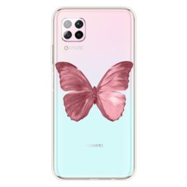zadný kryt Huawei - ART Silikónový kryt Huawei P40 Lite RED BUTTERFLY