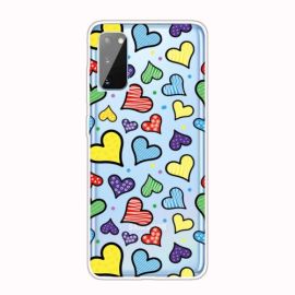 zadný kryt Samsung - ART Silikónový kryt Samsung Galaxy A41 HEARTS