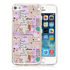 zadný kryt Kryty na mobil - PROTEMIO MY ART kryt Apple iPhone 5 / 5S / SE WORDS (010)