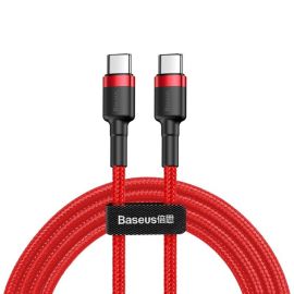 kábel USB káble - BASEUS CATKLF-G09 60W PD 2.0 Kábel USB Type-C - USB Type-C 1m červený