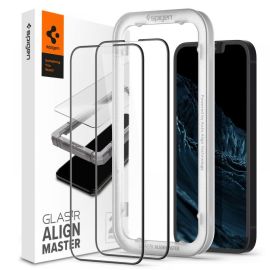 sklo / fólia Apple iPhone 13 Pro Max - SPIGEN ALM FC 3D sklo Apple iPhone 14 Plus / iPhone 13 Pro Max čierne - 2 kusy