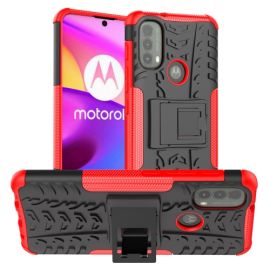 zadný kryt Motorola Moto E40 - STAND Extra odolný obal Motorola Moto E20 / E30 / E40 červený