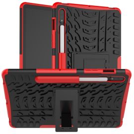 zadný kryt Samsung Galaxy Tab S7 - STAND Extra odolný obal Samsung Galaxy Tab S9 / S7 / S8 červený